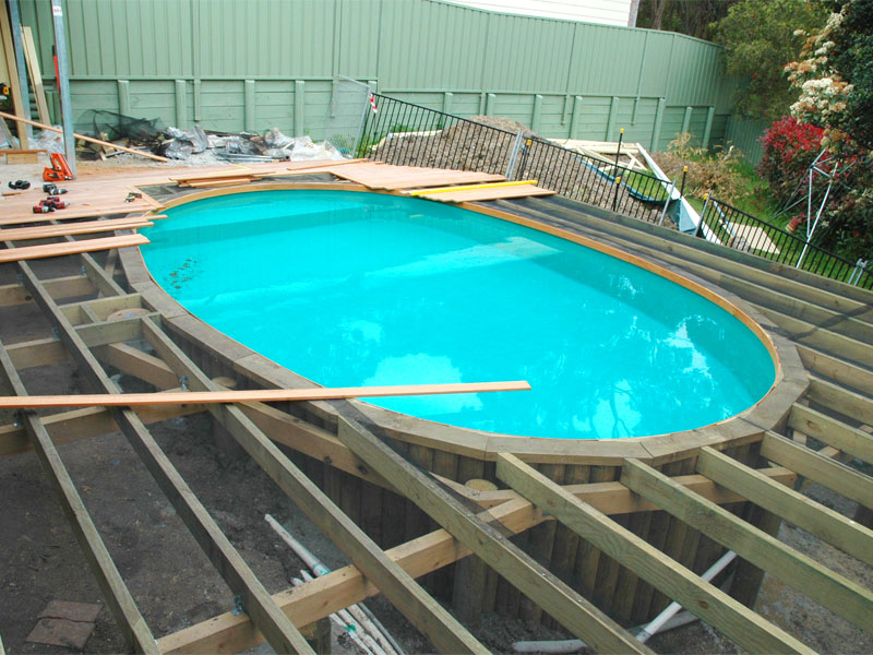 Tiling Or Paving Over Pool Coping, Above Ground Pool Decking Ideas Australia